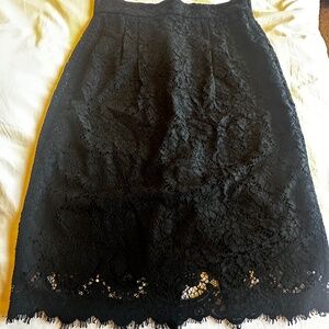 J Crew Black Lace Skirt